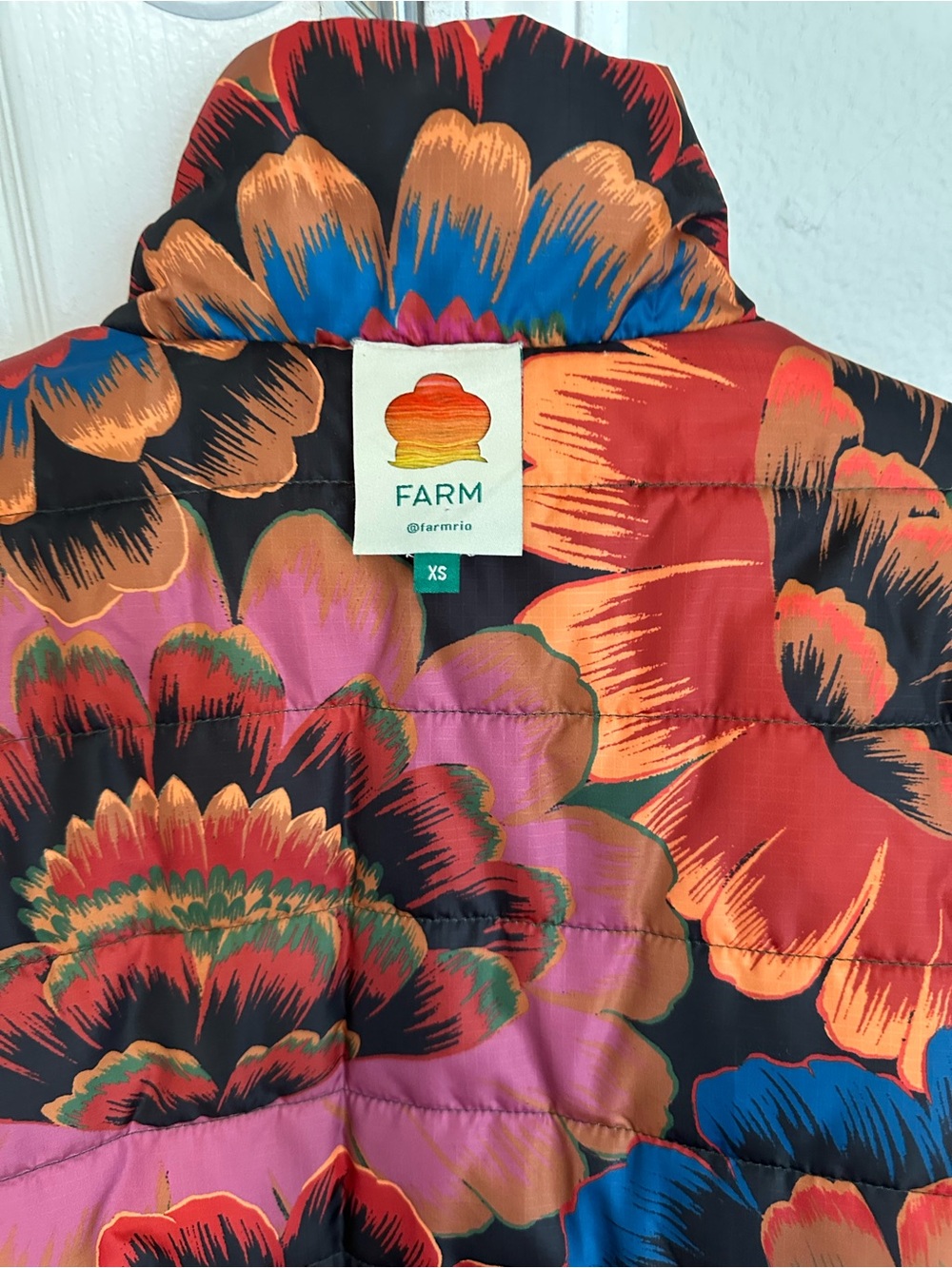 FARM Rio Multicolor Quilted Printed Puffer Jacket - Picture 12 of 13